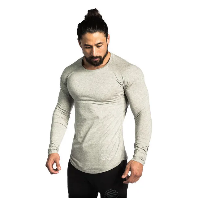 2017 New Men Long sleeves t shirt autumn style raglan sleeve casual