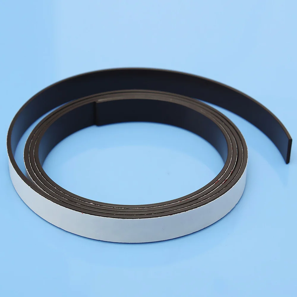 

1M Soft Rubber Magnetic Strip Self Adhesive Flexible Magnet DIY Stripe Tape