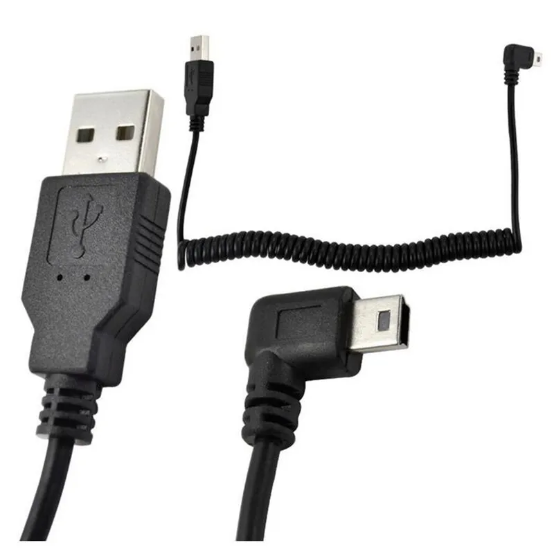 LBSC 5Ft Спиральный USB MINI 5Pin 5P Прямоугольный штекер для USB 2,0 A штекер кабеля