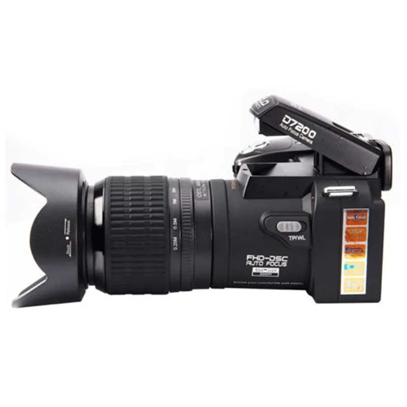POLO D7200 цифровая камера 33MP 1080P Автофокус SLR видеокамеры HD 24X+ телеобъектив широкоугольный объектив светодиодный светильник