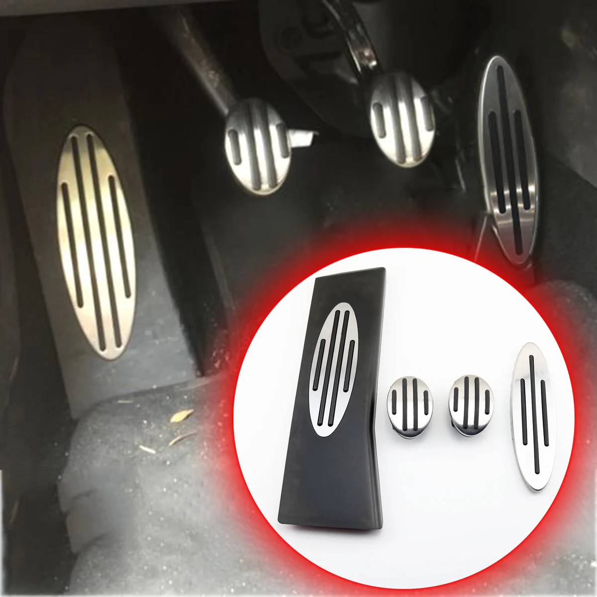 

Foot Rest Mat Accelerator Gas Brake Plate Mat Cover Fit For Mini Cooper R52 R53 R57 R59 F55 F56 F57 Model MT Foot Pedal