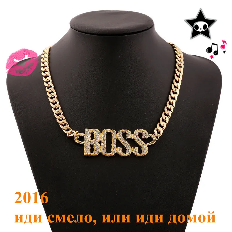 8 Designs Hip Hop Swag Solid Chunky Gold Chain Necklace Initial Letters