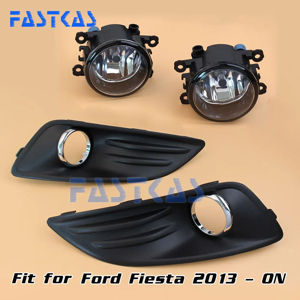 12v 55W Car Fog Light Assembly for Ford Fiesta 2013 2014 Front Fog Light Lamp with Harness Relay