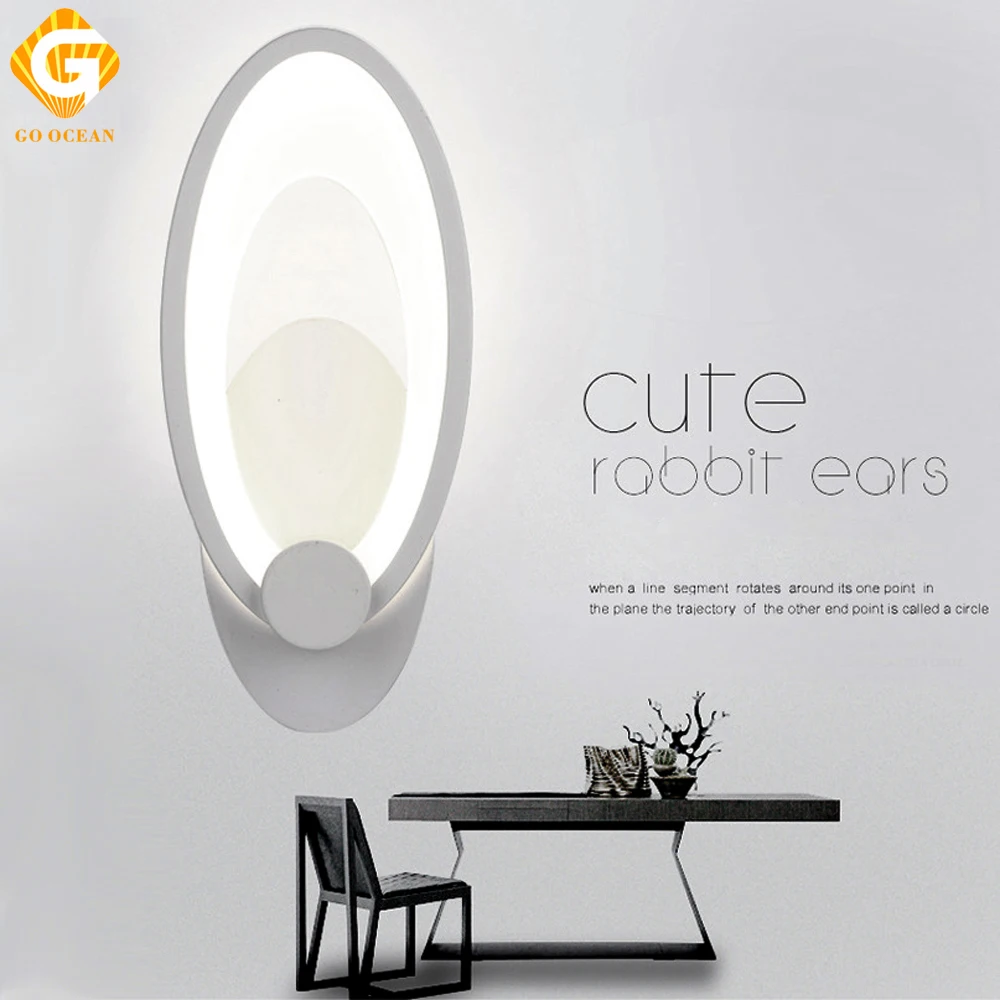 GO OCEAN Wall Lamps Bed Room Lights 9W 18W White Modern Bathroom Lights LED Sconce Wall Lamps Bedside Indoor Lighting (3)