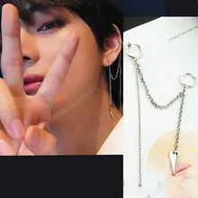 KPOP DNA корейский 1 шт. V Мальчики альбом ромбовидные серьги-гвоздики для женщин Brincos серебряные серьги для мужчин Acessorios Мода