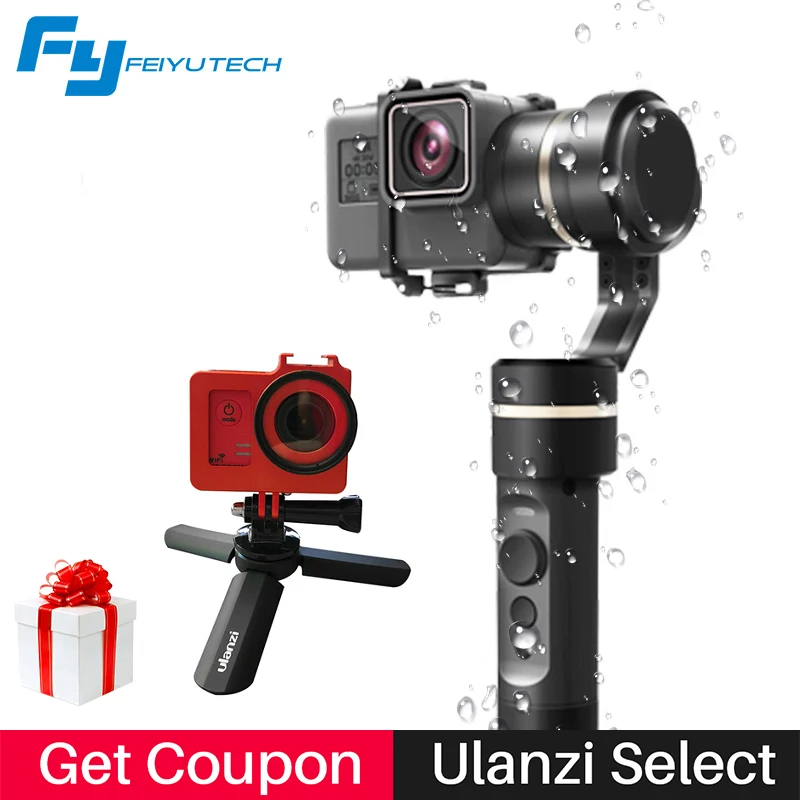 

Feiyutech Feiyu G5 3-Axis Handheld Gimbal Splashproof Bluetooth Stabilizer for GoPro HERO 6 5 4 Xiaomi yi SJ AEE Action Cameras