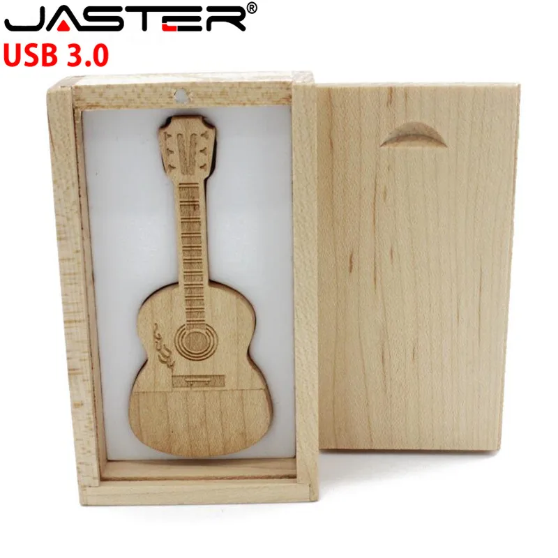 JASTER Wood usb 3,0 гитара+ коробка стиль Флешка 4 ГБ 8 ГБ 16 ГБ 32 ГБ usb3.0 usb флеш-накопитель pendriveN более 10 шт запись