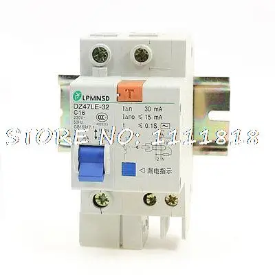 

3kA Overload Protection Circuit Breaker C16 1P 230V 16A w Guide Rail