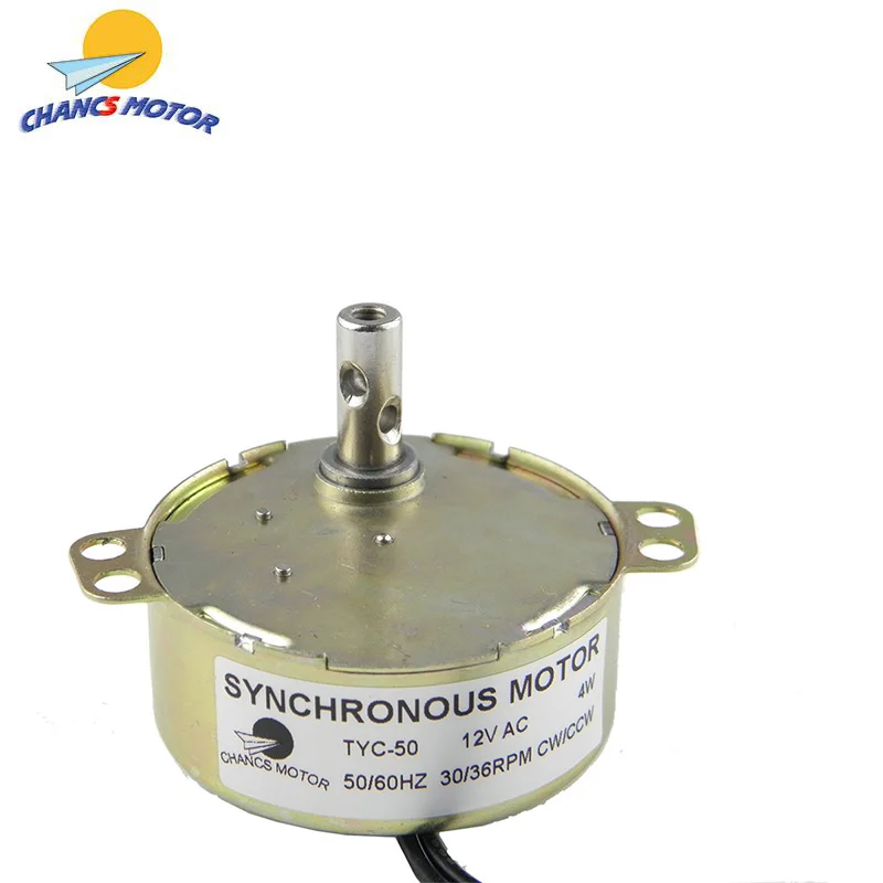 

CHANCS Synchronous Motor TYC-50 12V AC 30-36RPM CW/CCW 4W Small Electric Motor