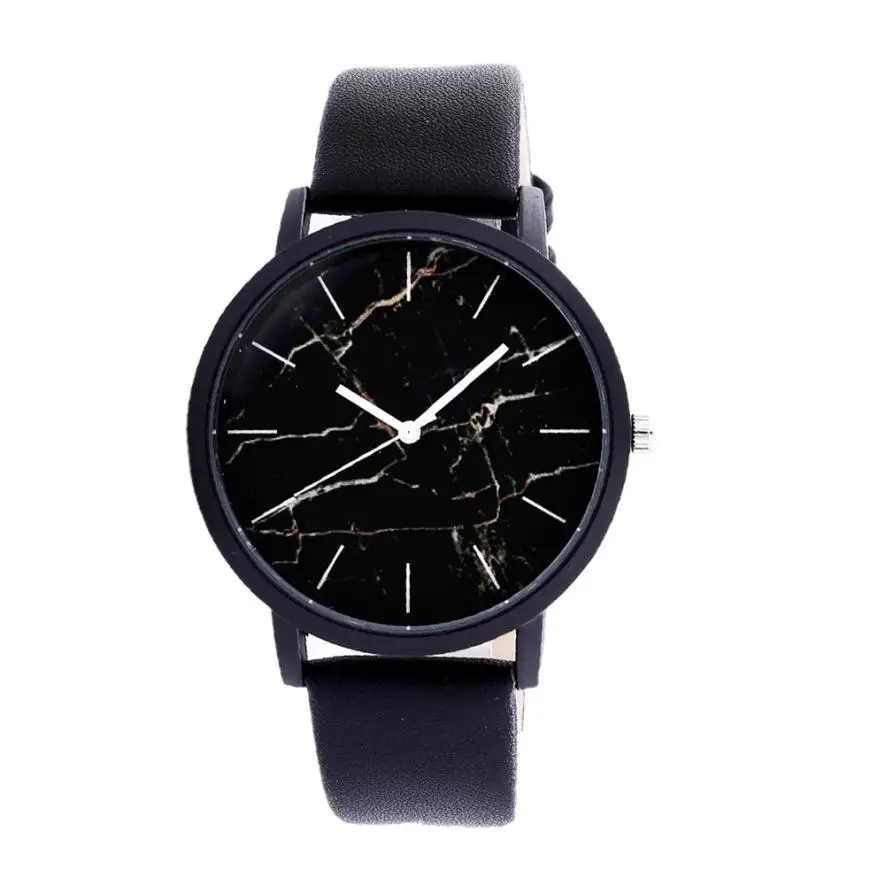 

Unisex Women Watches Retro Marble Pattern Watches Quartz Leather Belt Watch Erkek Saatleri Reloj Mujer Wristwatch Mens Clock