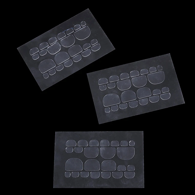10 Sheet =240pcs Transparent Double Sided Adhesive Glue Top Clear Sticker Sticky Tape For Fake False Nails Art DIY Tools
