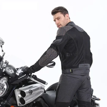 

Cycling Summer Mesh Breathable Motorcycle Jacket Retro-style Chaqueta Motorbike Motocross Jacket Riding Protective Gear