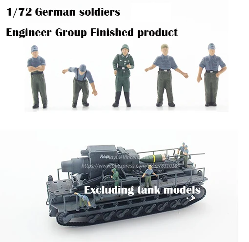 1/72 German Soldier Group Finished product Military Scene Collocation Model A variety of Suitable f