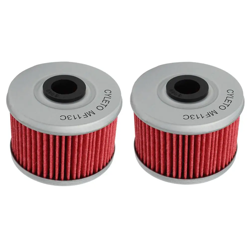 2pcs-red 4 шт. Cyleto масляный фильтр для HONDA SXS500 PIONEER 500 TRX250 TRX 250 1989-1990 TRX 300 FOURTRAX TRX300 1988-2001 - Цвет: 2pcs-red