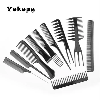 

10 Pcs/Set Professional Hair Brush Comb Salon Barber Anti-static Hair Combs Hairbrush Hairdressing Combs Hair Care Styling Tools