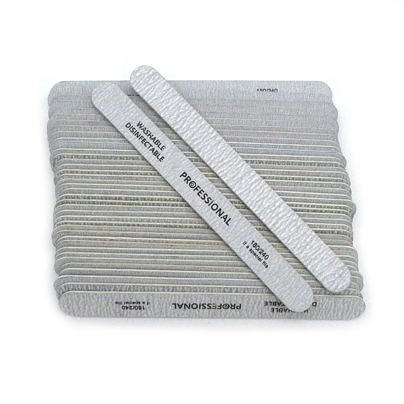 Arquivos de Unhas de Madeira Arquivos de Buffer Conjunto de Arquivo de Unhas Novos Dupla Face 180 - 240 Lixando Forte Grosso Profissional Lavável Atacado 100 x 6 Cheap Lixas e polidores de unha