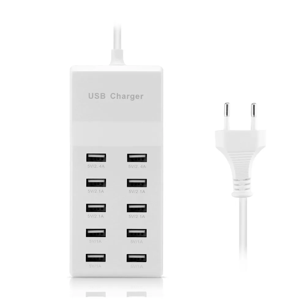 Powstro 10 USB وحدة شاحن الخائن 60 W الهاتف المحمول شاحن محور الذكية IC تهمة العالمي ل فون سامسونج Mp3 اللوحي الخ Powstro 10 USB وحدة شاحن الخائن 60 W الهاتف المحمول شاحن محور الذكية IC تهمة العالمي ل فون سامسونج Mp3 اللوحي الخ