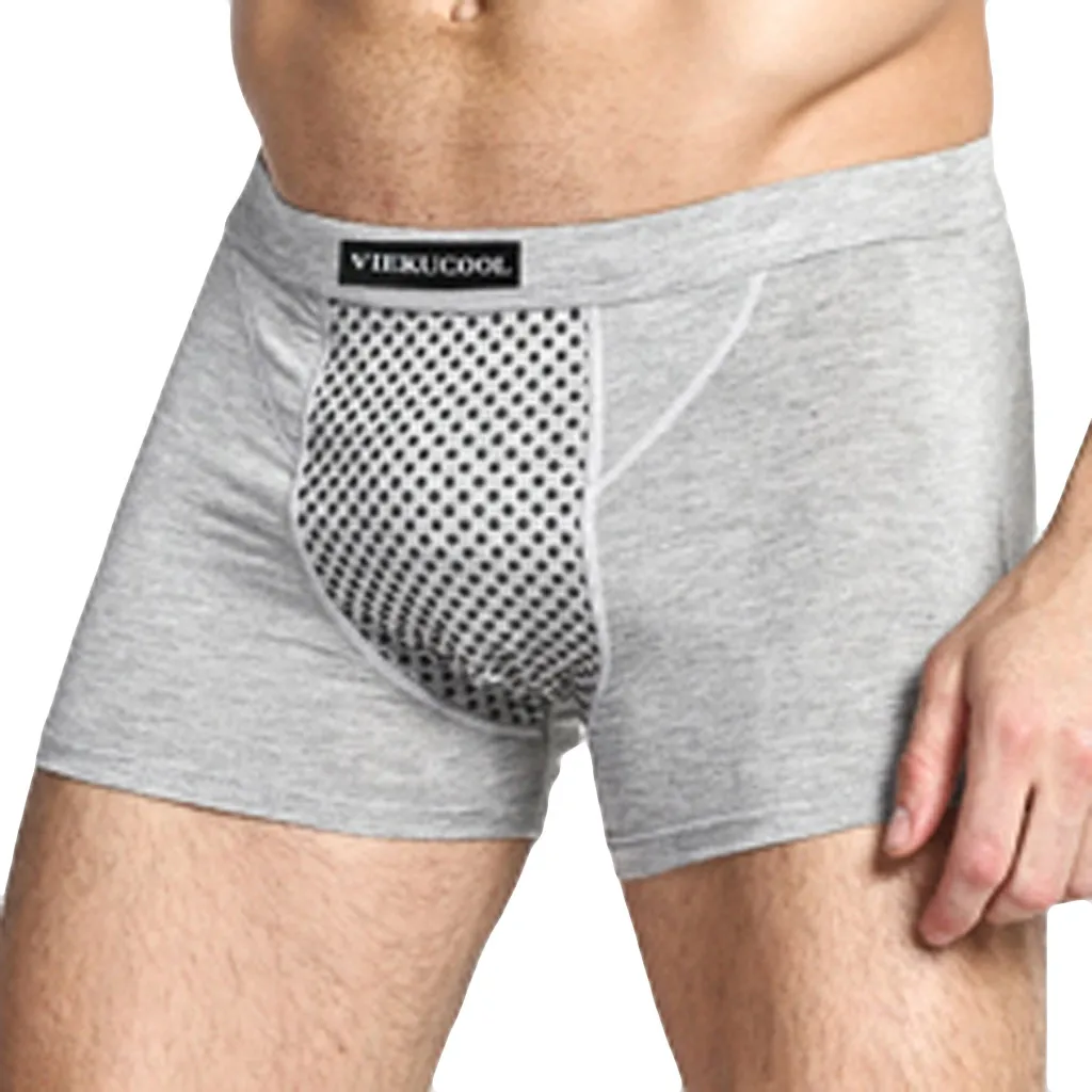 

2019 Underwear Men Brief Men's Tourmaline Health Guard Underpants Modal Solid Color Briefs Roupa interior masculina