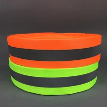 100 м, 5 см* 2 см ширина, флуоресцентные Светоотражающие тканевые ленточки для волос светоотражающая лента окантовка оплетка пошив одежды аксессуары