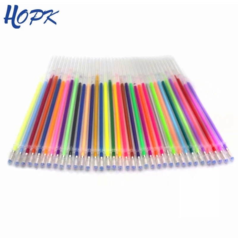 

48 Pcs/set 48 Colors Gel Pen Refill Set Multi Colored Painting Gel Ink Pens Refills Rod for School Supplies Stationery