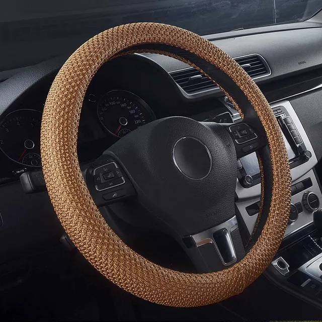 Breathable non slip fabric car steering wheel cover for Opel corsa