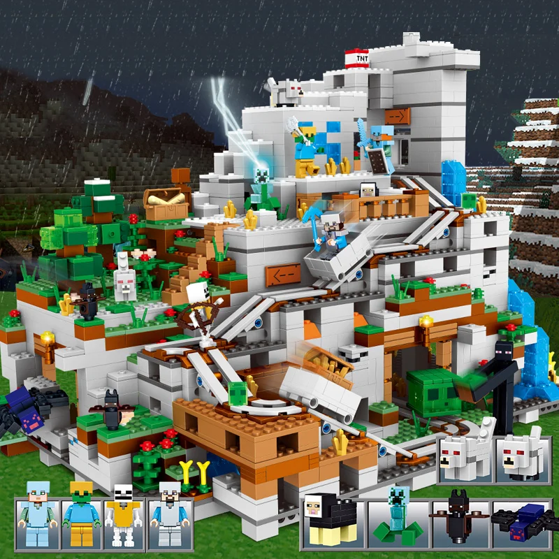 2052 шт. мой мир пещера горного управления совместимые Legoinglys Minecrafted фигурки город