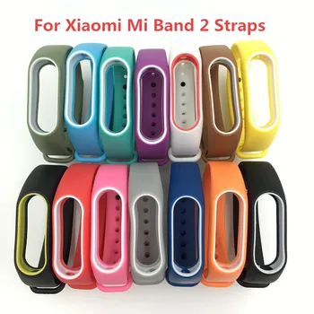 

Colorful Silicone Wrist Strap Bracelet Double Color Replacement watchband for Original Miband 2 Xiaomi Mi band 2 Wristbands