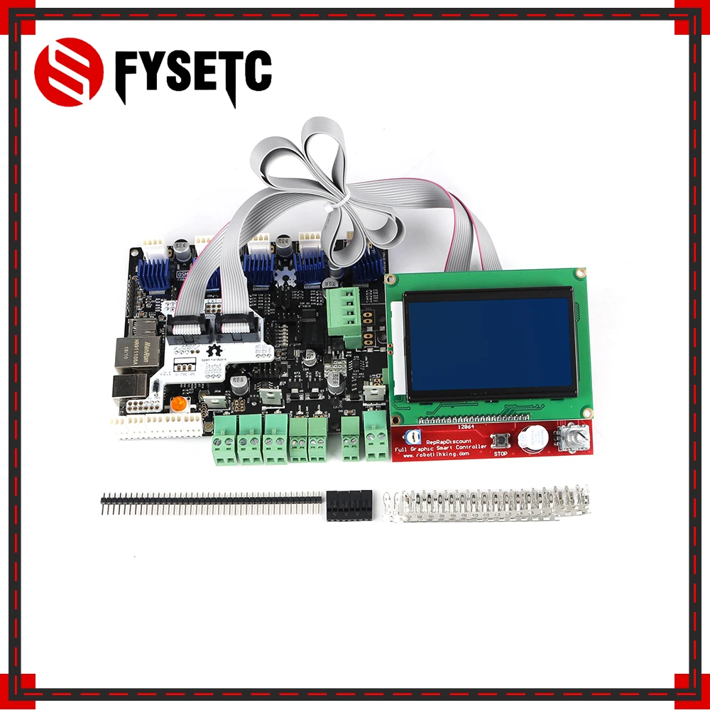 3d принтер smootieboard 5X 5XC V1.1 32 бит ARM с открытым исходным кодом материнская плата+ 12864 ЖК-дисплей+ полный графический светодиодный адаптер модуль