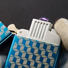5pcs/lot USB Arc Plasma Lighter Gadgets for Men Isqueiro for Men Smoke Cigarette Tool Encendedor Windproof Lighter with Box