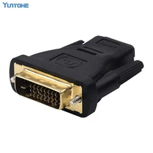 DVI HDMI(DVI 24+ 1 Мужской к HDMI 19Pin) женский M-F адаптер конвертер для HDTV 100 шт./лот