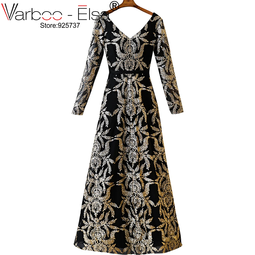 VARBOO_ELSA Shiny gold Muslim A Line Evening Dresses Dubai Arabic VARBOO_ELSA Shiny gold Muslim A Line Evening Dresses Dubai Arabic