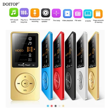 DOITOP 1.8 Mini Sport Walkman MP3 Music 8GB MP4 Built-in Speaker Long Play Time Video MP4 Player Support TF Card FM Radio Record