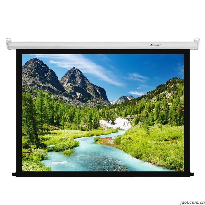 Free shipping 100 inch self locking month special projector curtain 43