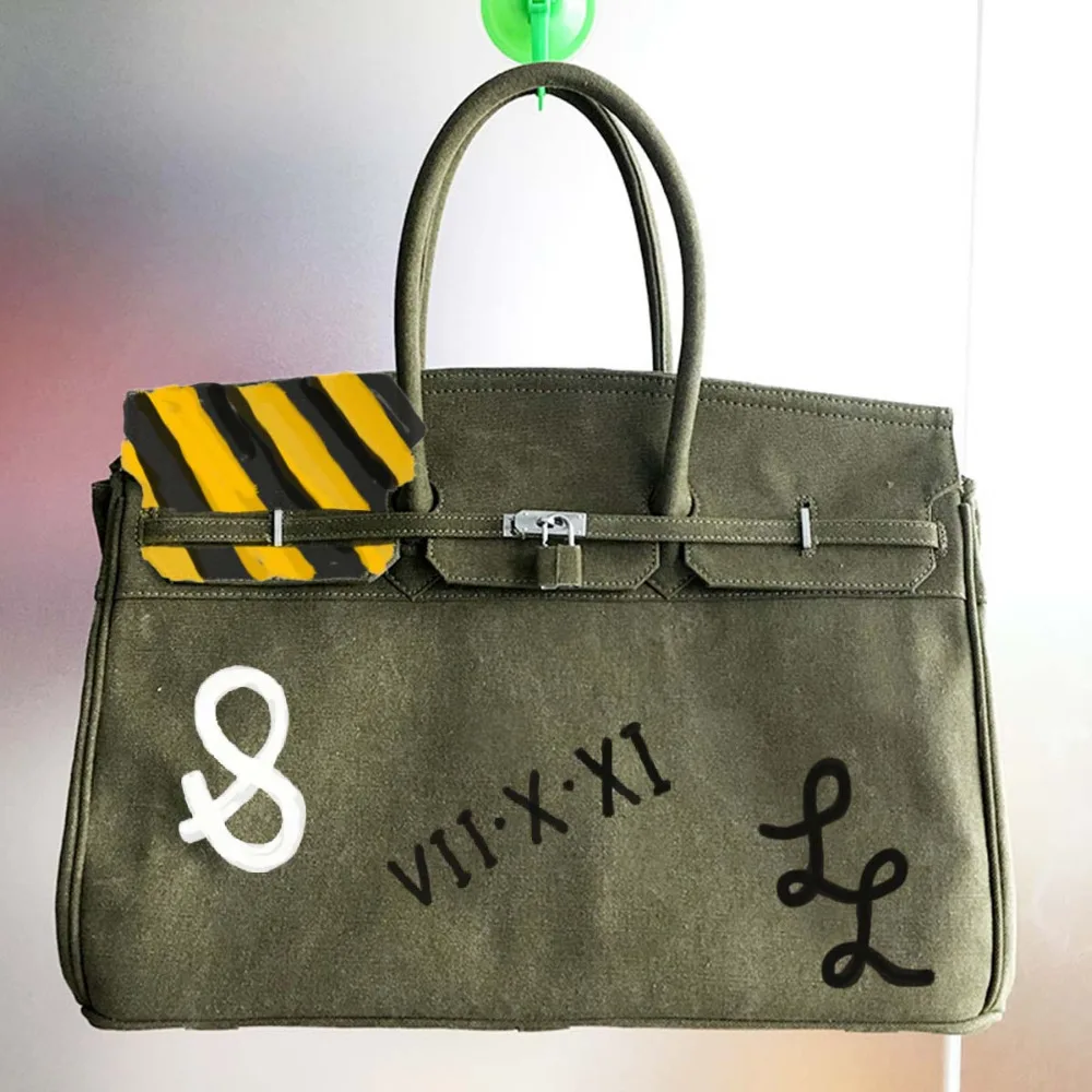 

ART Women Canvas HandBag Lock HaspDesigner Handbag Messenger Bags Customize bags totes