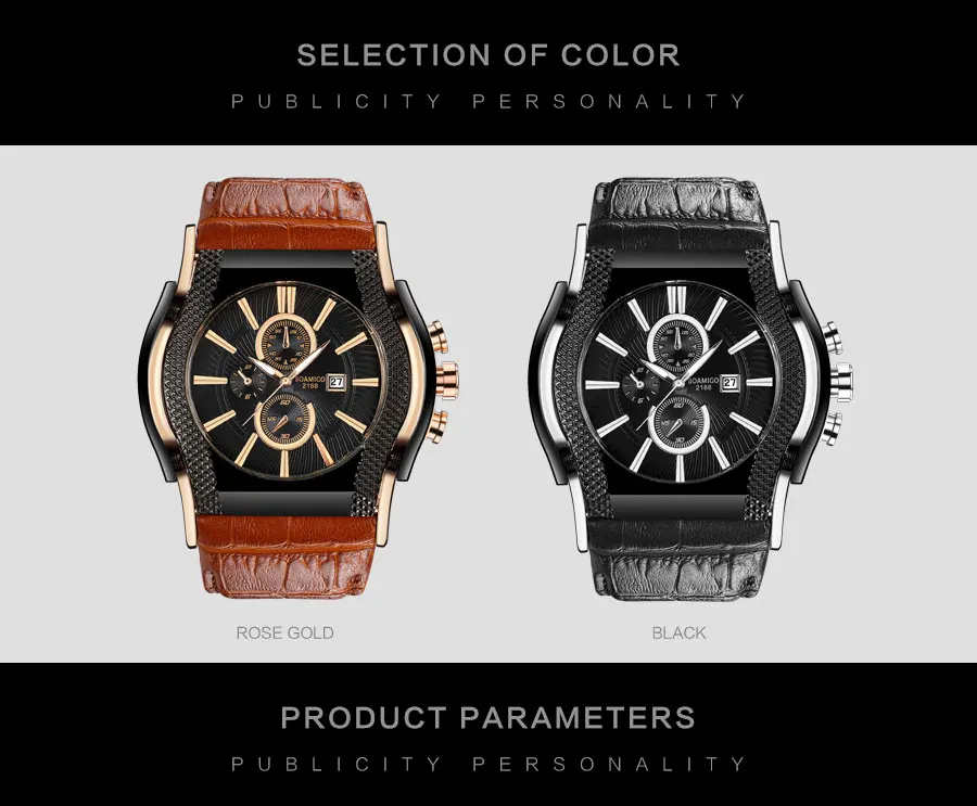 05High Quality Watches BOAMIGO Brand Mens Army Watch Leather Band Water Resistant Auto Date Relogio Masculino De Luxo Alloy Case   (5)