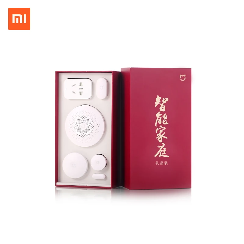 Xiao mi Умный домашний датчик комплект mi jia Gateway2 датчик окна двери датчик человеческого тела беспроводной переключатель Hu mi dity Zigbee розетка mi APP - Цвет: 5 item gift box