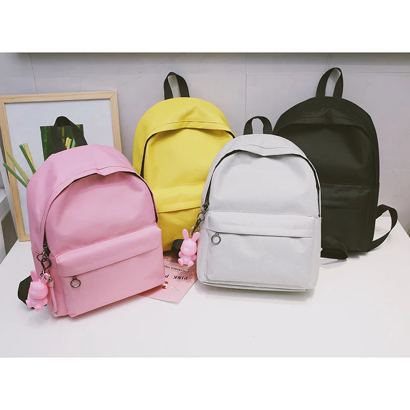 Menghuo Brand Canvas Men Women Backpack Rabbit Pendant College High Middle School Bags for Teenager Boy Girls Backpacks Mochila (37)