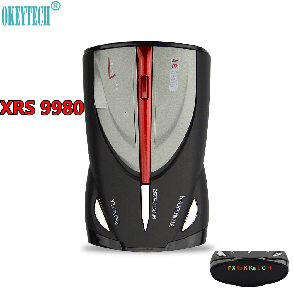 OkeyTech Car Trucker Speed XRS 9980 Best Radar Detector Voice Alert Warning 16-band Scanning Auto 360 Degrees for Universal Car