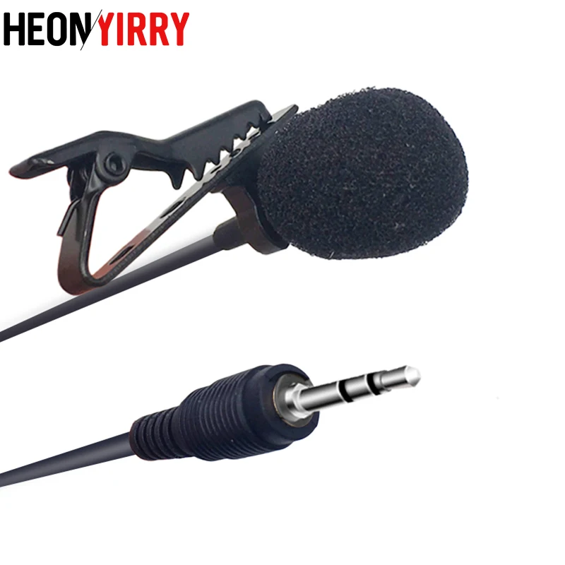 

3.5mm mic Mini Jack Clip-on Lapel Microphone Lavalier Microphones Wired Mic for Speaking Speech Phone Condenser Microfone