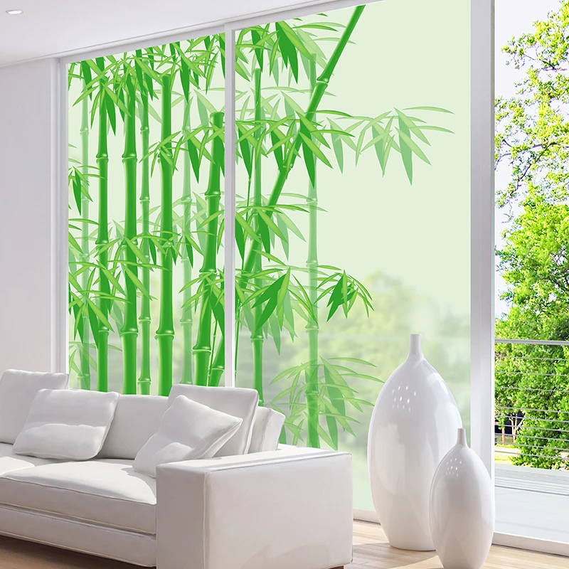 Electrostatic frosted glass foil balcony window stickers bedroom fresh