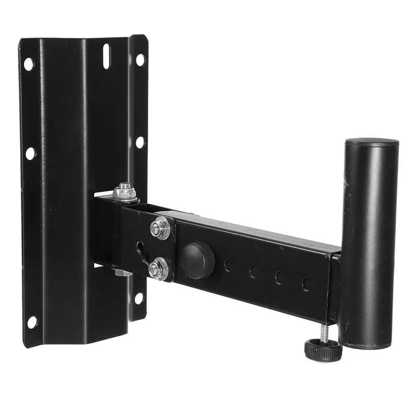 

KINCO 1 PC Black Steel Heavy Duty Speaker Bracket Mount Speaker Holder Swivels 180 Degrees Durable