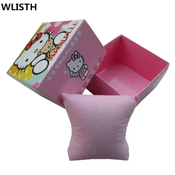 

20pcs/lot Wholesales Hot Sales Cartoon Hello Kitty Activity Gifts Box Kids Wristwatch Box Foldable Watch Packaging Boxes