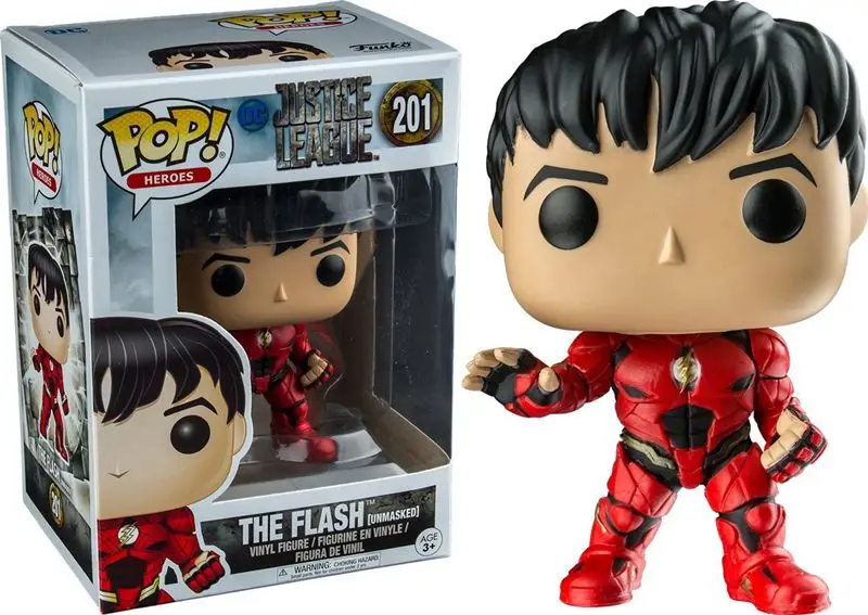 

Exclusive FUNKO POP Official DC Heroes Justice League - The Flash Unmasked #201 Vinyl Action Figure Collectible Model Toy