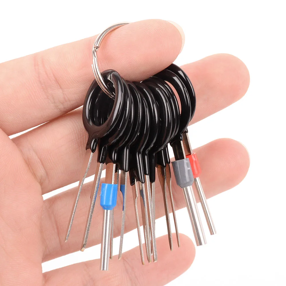 WHDZ 11Pcs/set Terminal Removal Tools Car Electrical Wiring Crimp Connector Pin Extractor Kit for Car Plug Repair Tool WHDZ 11Pcs/set Terminal Removal Tools Car Electrical Wiring Crimp Connector Pin Extractor Kit for Car Plug Repair Tool
