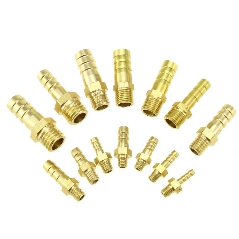 uxcell/® 12mm or 1//2 ID Brass Barb Splicer Fitting 4 Ways Brass Cross Barb Fitting Air Gas Water Fuel