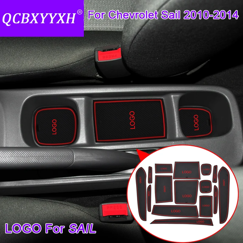 

QCBXYYXH Car Styling Car Slot Pad Interior Door Groove Mats Latex Anti-Slip Cushion Car Accessories For Chevrolet Sail 2010-2014