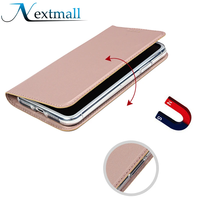Nextmall Магнитный кожаный чехол для iPhone X PU Wallet сумка ультра тонкий откидная крышка