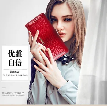 

by dhl or ems 50pcs Women Wallets High Quality Leather Wallet Female Hasp Fashion Dollar Price Alligator Long Women Purses