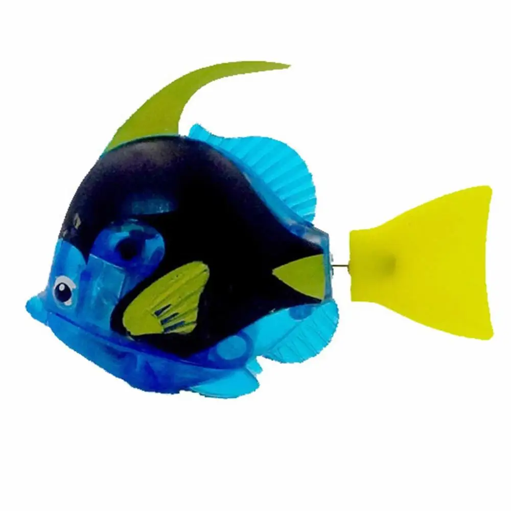 Забавные плавающие электронные рыбки активированный на батарейках Ванна игрушечная рыба роботы Домашние животные для рыбалки танк украшения домашних животных рыбы - Цвет: Navy blue