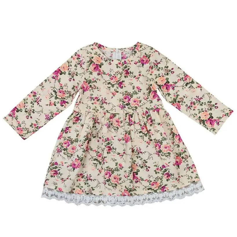 Muqgew детская одежда девушки цветочные Кружева платье принцессы Платья одежда корейская детская одежда meisjes jurk Q06